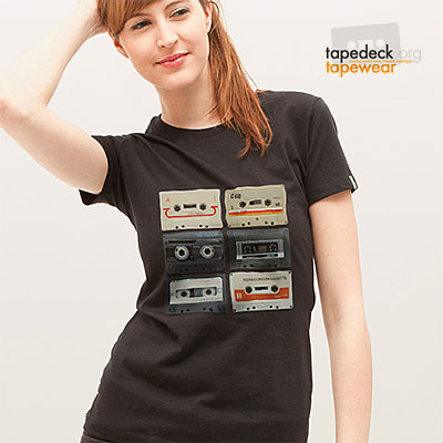 vintage tape: 6 tapes. show your love for tapes with these 6 original vintage audio cassettes - wear them proud - Tapewear by Tapedeck.org